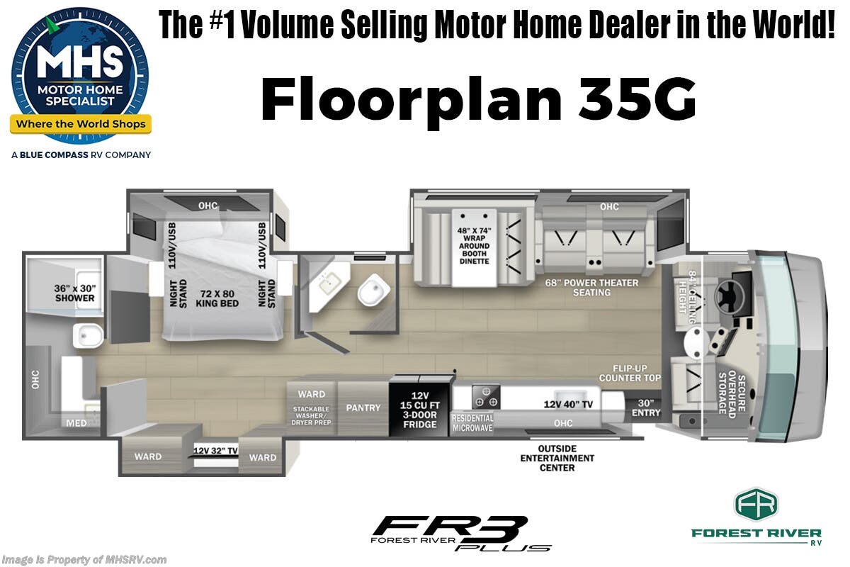 Floorplan of 2026 Forest River FR3 Plus 35G