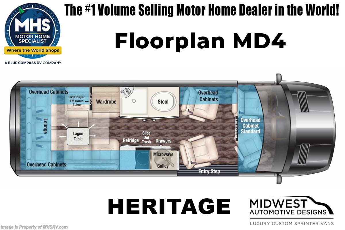 Floorplan of 2027 Midwest Heritage MD4 170 EXT