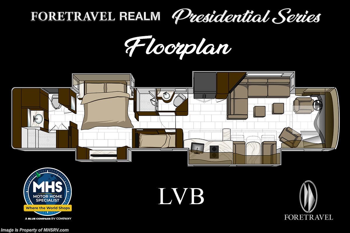 2027 Foretravel Realm Presidential Luxury Villa Bunk (LVB) W/ Spa
