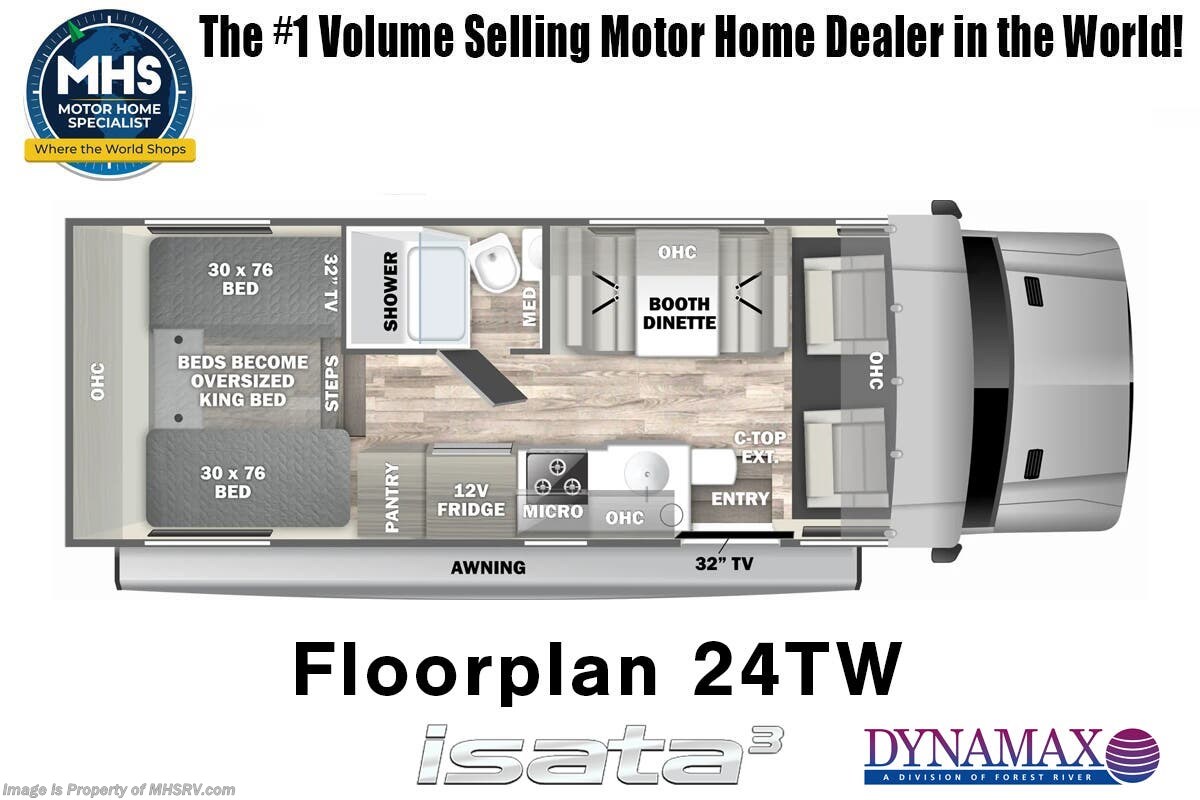 Floorplan of 2027 Dynamax Corp Isata 3 Series 24TW