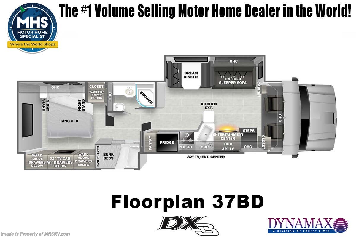 Floorplan of 2027 Dynamax Corp DX3 37BD