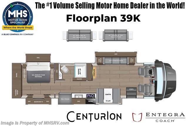 Floorplan of 2027 Entegra Coach Centurion 39K