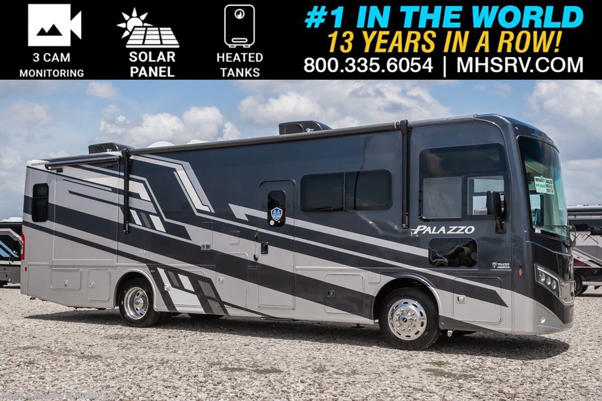 2027 Thor Motor Coach Palazzo GT 33.6 W/ 3 Camera Monitoring, Solar, Heated Tanks &amp; More