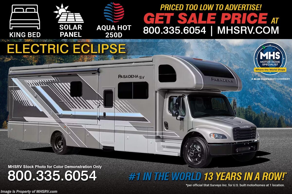 2027 Thor Motor Coach Pasadena SV 34XG Super C W/ King Bed, Solar, Aqua Hot 250D, Porcelain Tile, Integrated Awning &amp; Much More!