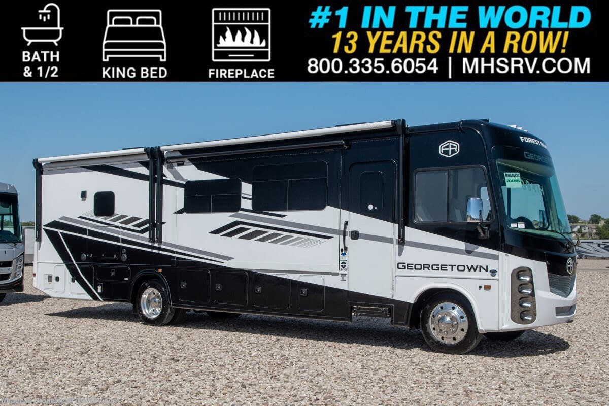 2027 Forest River Georgetown GT5 34H5 Bath &amp; 1/2 RV W/ King Bed, Fireplace, Theater Seats, Washer/Dryer, Starlink, 7KW Gen.  &amp; More
