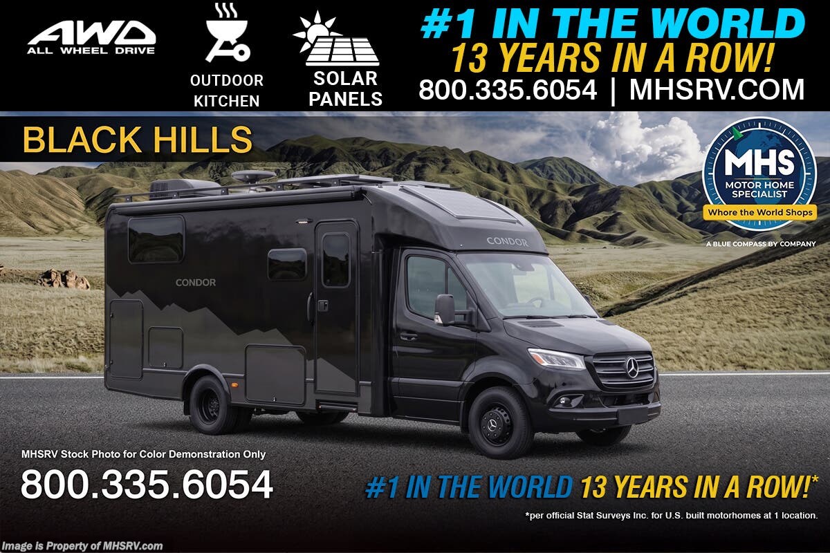 2027 Entegra Coach Condor 23S All-Wheel Drive (AWD) Luxury B+ W/ Outdoor Kitchen, Rear Awning, Solar, Lithium Battery, Cab TV, CVP &amp; More