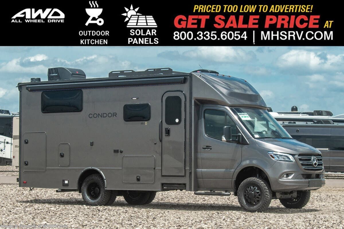 2027 Entegra Coach Condor 23S All-Wheel Drive (AWD) Luxury B+ W/ Outdoor Kitchen, Rear Awning, Solar, Lithium Battery, Cab TV &amp; More !