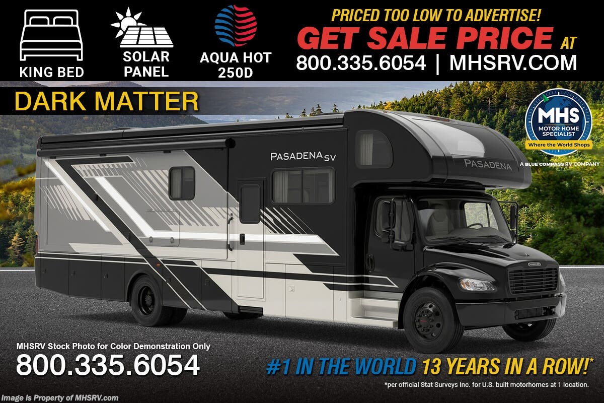 2027 Thor Motor Coach Pasadena SV 34XG Super C W/ King Bed, Solar, Aqua Hot 250D, Porcelain Tile &amp; Much More!