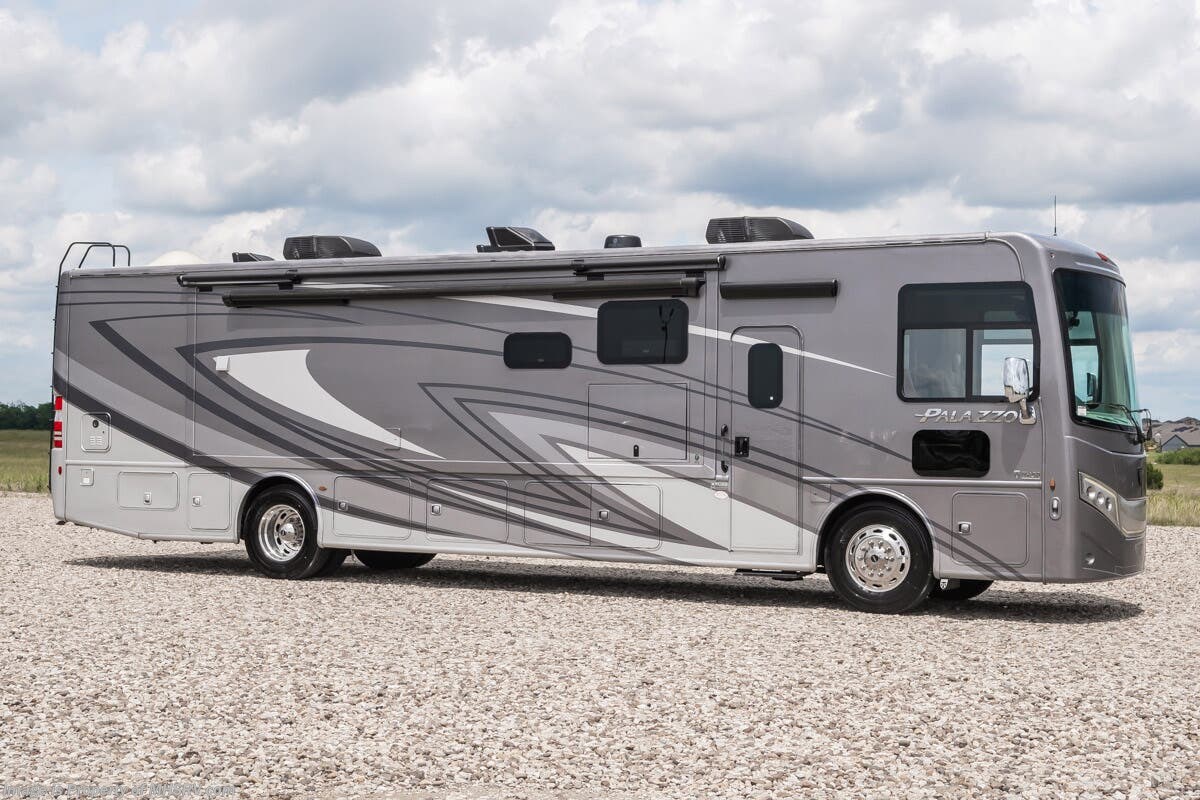 2023 Thor Motor Coach Palazzo 37.5 Bath &amp; 1/2 RV W/ Theater Seats, Solar, Fireplace, Alum. Wheels, Stack. W/D &amp; More