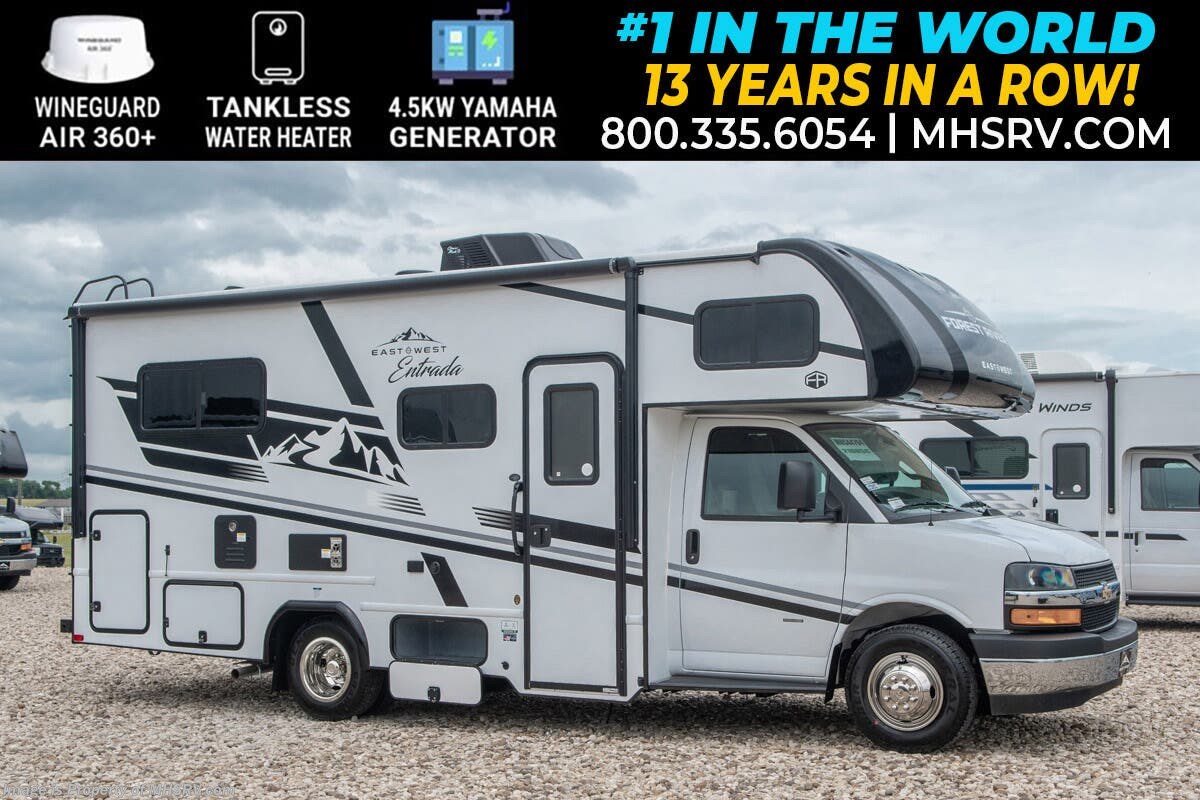 2027 East to West Entrada 210NS W/ 4.5KW Gen., 15K A/C W/ Heat Pump, Winegard, Azdel® Sidewalls, Tank Heater &amp; More