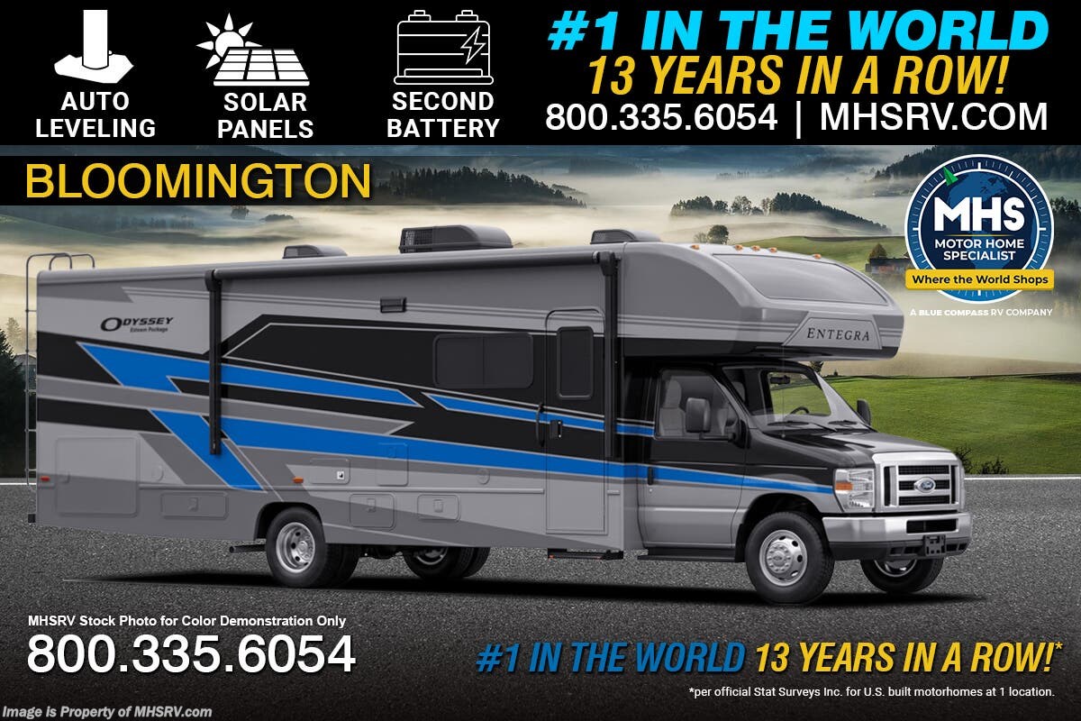2027 Entegra Coach Odyssey Esteem 24B W/ Solar, 2nd House Battery, Bedroom TV, Alum. Wheels &amp; More