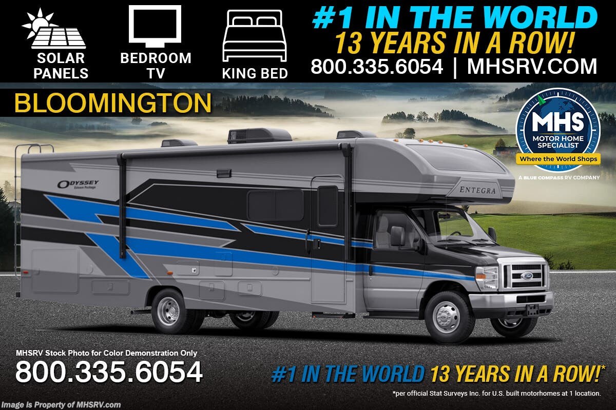 2027 Entegra Coach Odyssey Esteem 27U W/ Solar, Bedroom TV, King Bed, Dual A/C's, Alum. Wheels &amp; More