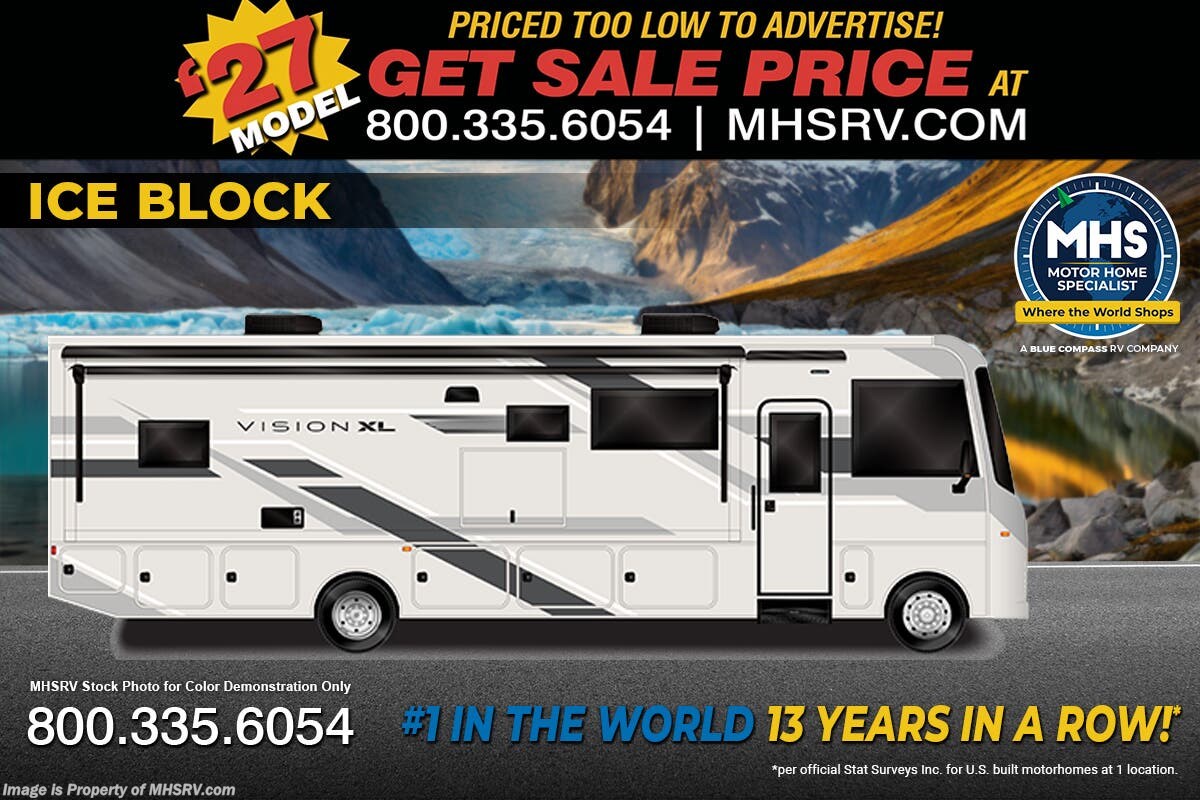 2027 Entegra Coach Vision XL 36A 2 Full Bath Bunk Model W/ Power Theater Seating, King Bed, W/D, OH Loft, &amp; More