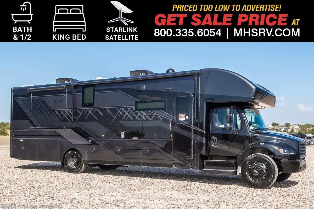 2027 Entegra Coach Accolade 37K Bath &amp; 1/2 Super C W/ King Bed, Starlink, W/D, Slide Out Cooler, Black Out Pkg. &amp; More