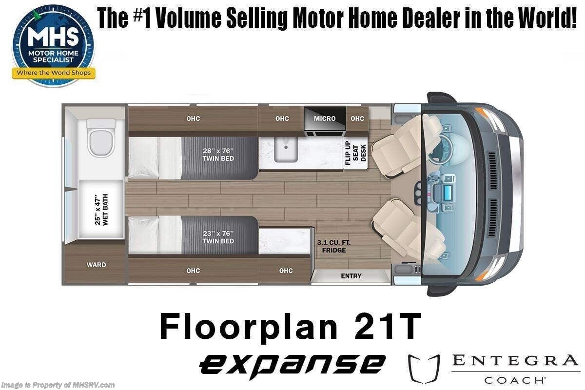 Floorplan of 2027 Entegra Coach Expanse 21T