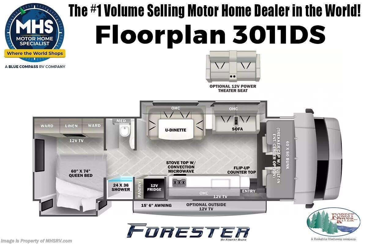 Floorplan of 2027 Forest River Forester 3011DS