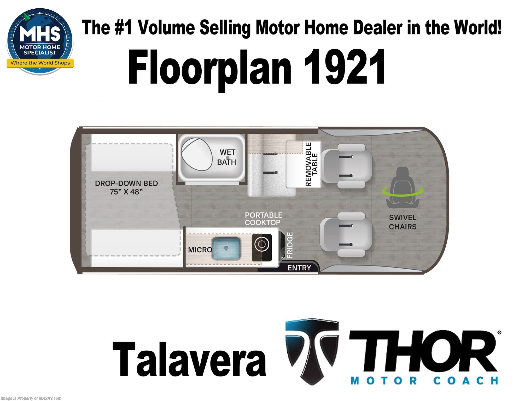 Floorplan of 2027 Thor Motor Coach Talavera 1921