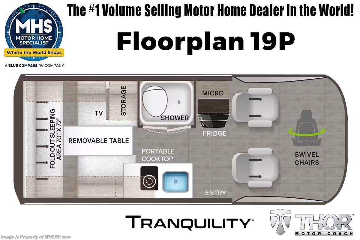 Floorplan of 2027 Thor Motor Coach Tranquility 19P