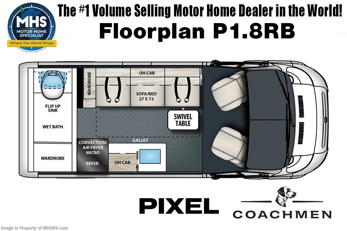 2027 Coachmen Pixel P1.8RB - New Class B For Sale by Motor Home Specialist in Alvarado, Texas