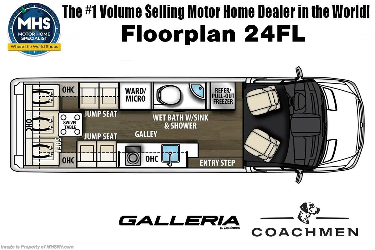 2027 Coachmen Galleria 24FL - New Class B For Sale by Motor Home Specialist in Alvarado, Texas