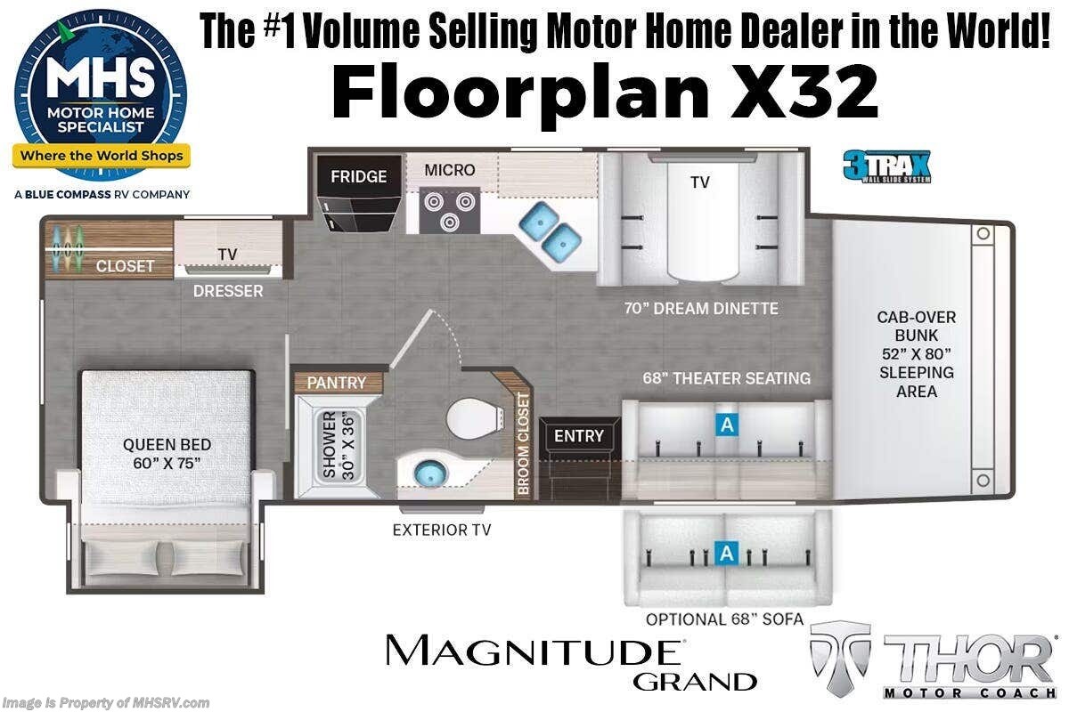 Floorplan of 2027 Thor Motor Coach Magnitude Grand X32