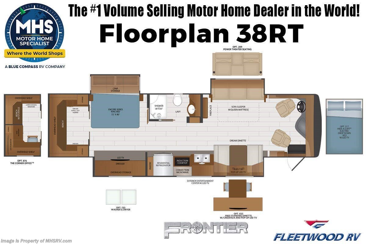 Floorplan of 2027 Fleetwood Frontier 38RT