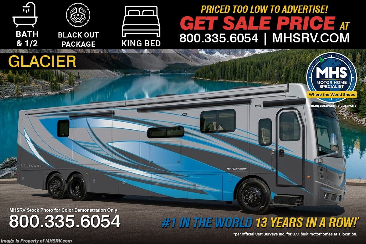 2027 Fleetwood Palisade 45CS Bath &amp; 1/2 RV W/ Blackout Package, Heated Tile Floor, King Bed, Blind Spot Det., Technology Pkg., Ext. Freezer, Starlink &amp; More
