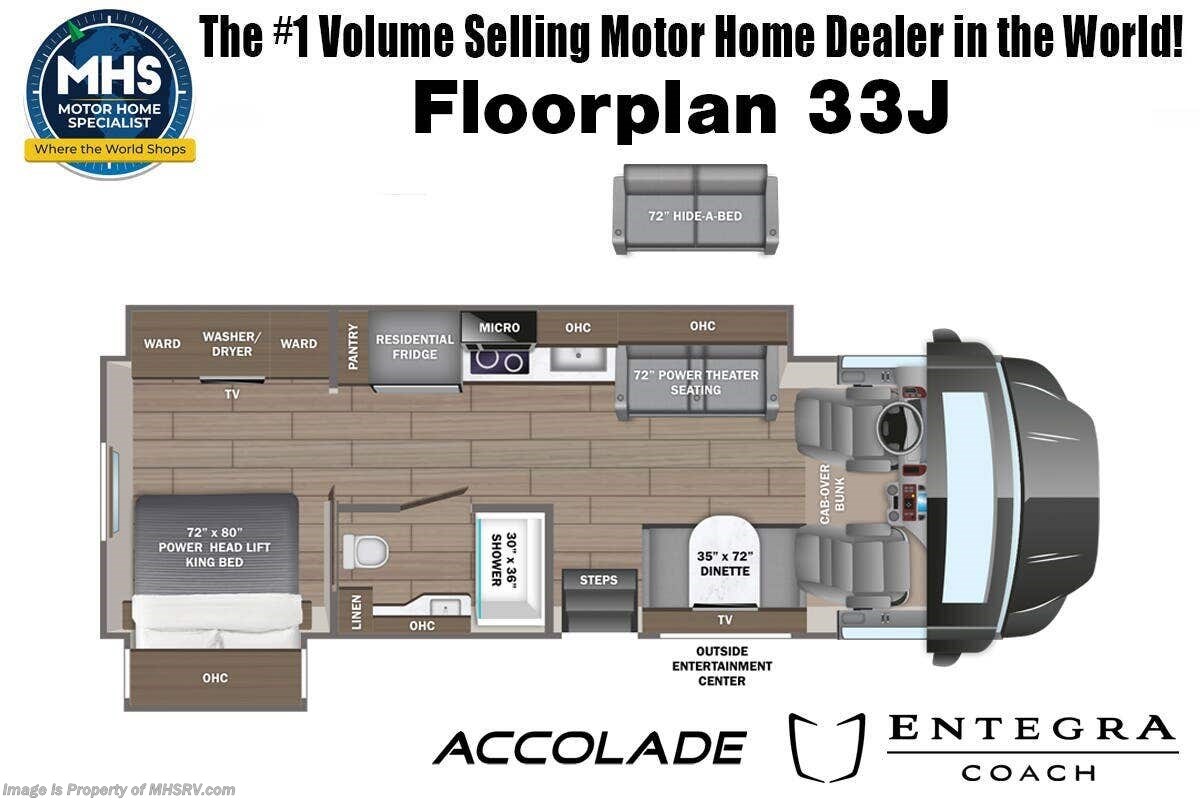 Floorplan of 2027 Entegra Coach Accolade 33J