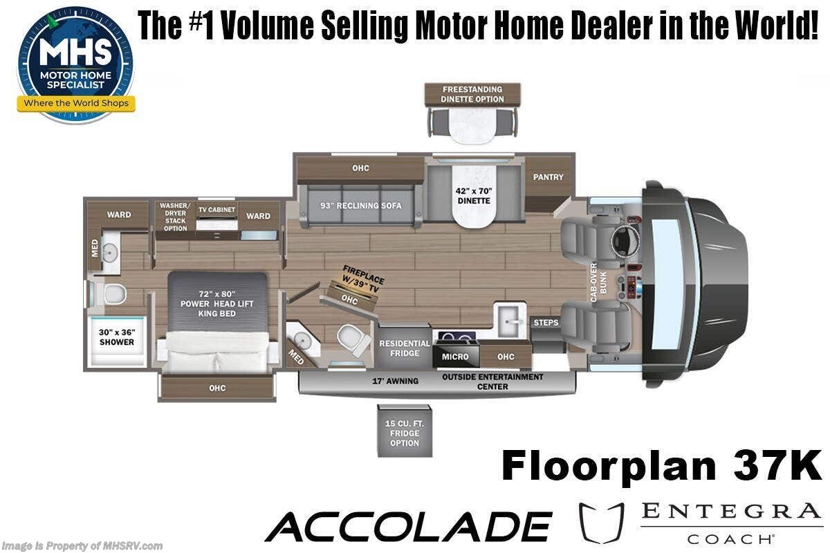 Floorplan of 2027 Entegra Coach Accolade 37K