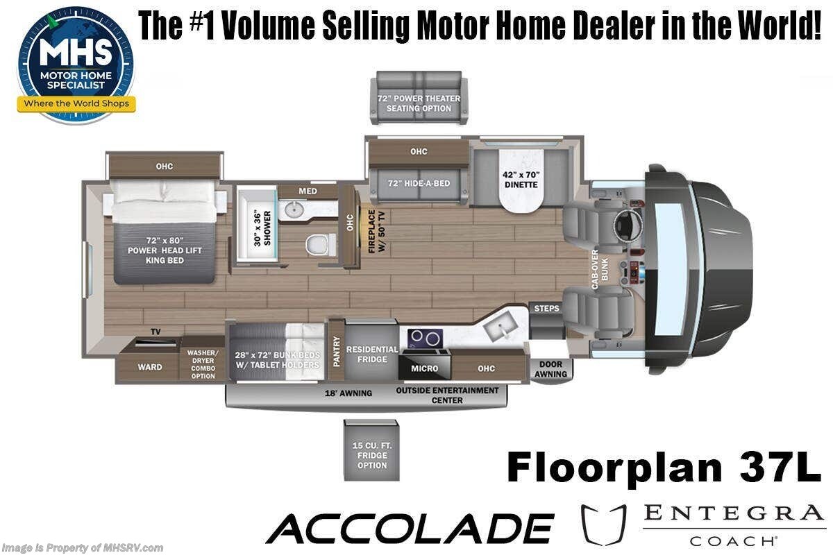 Floorplan of 2027 Entegra Coach Accolade 37L