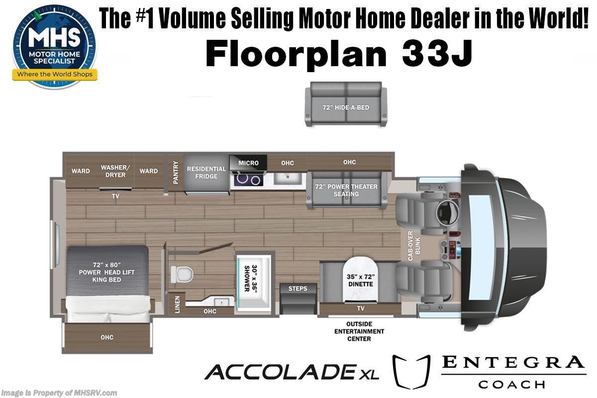 Floorplan of 2027 Entegra Coach Accolade XL 33J