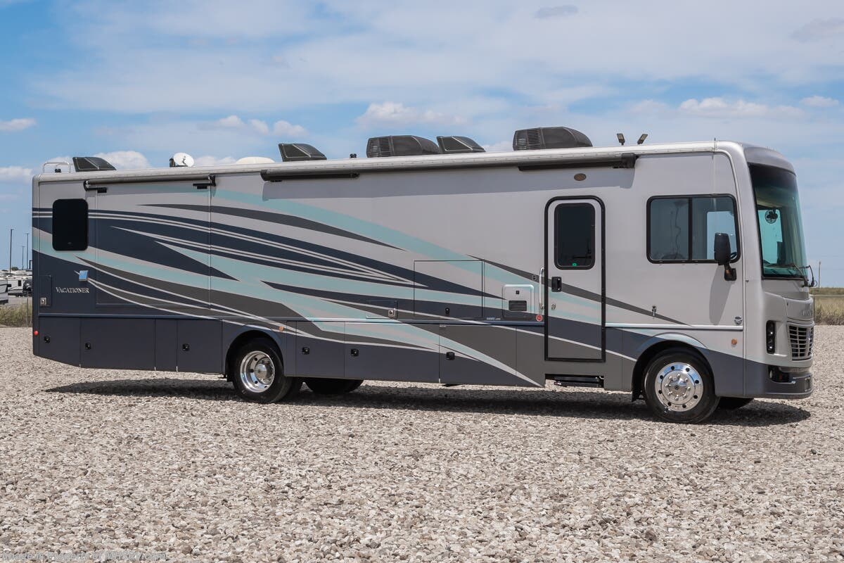2020 Holiday Rambler Vacationer 36F 2 Full Bath Bunk Model RV W/ Fireplace, Oven, Sat. Dish, Combination Washer/Dryer &amp; More
