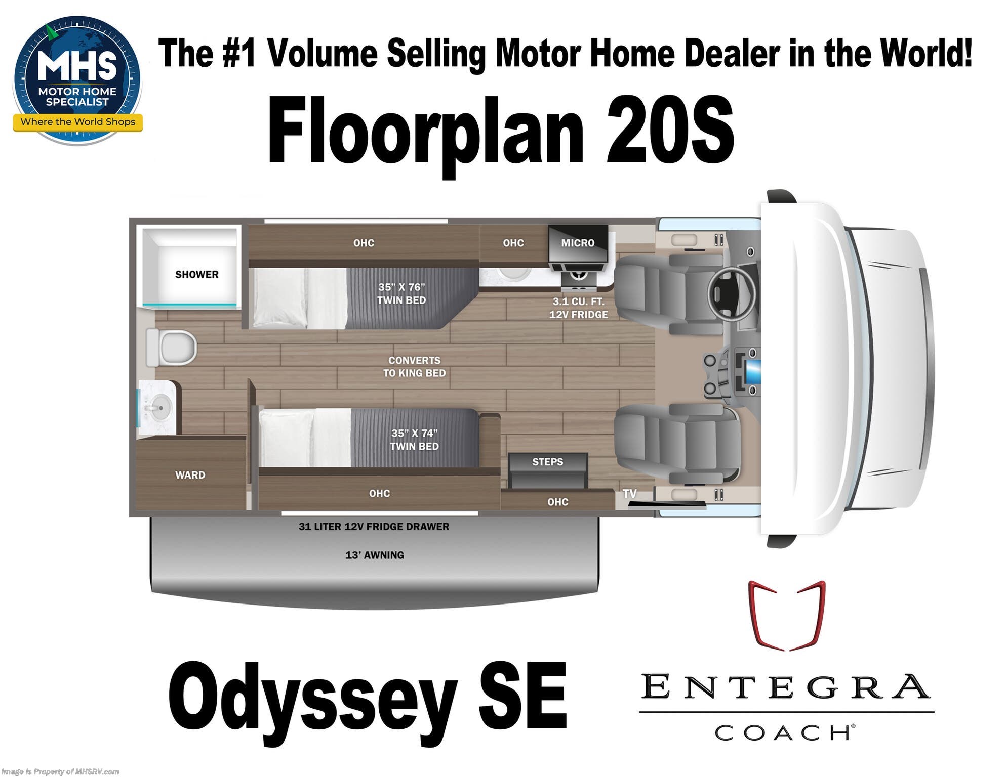 Floorplan of 2027 Entegra Coach Odyssey SE 20S