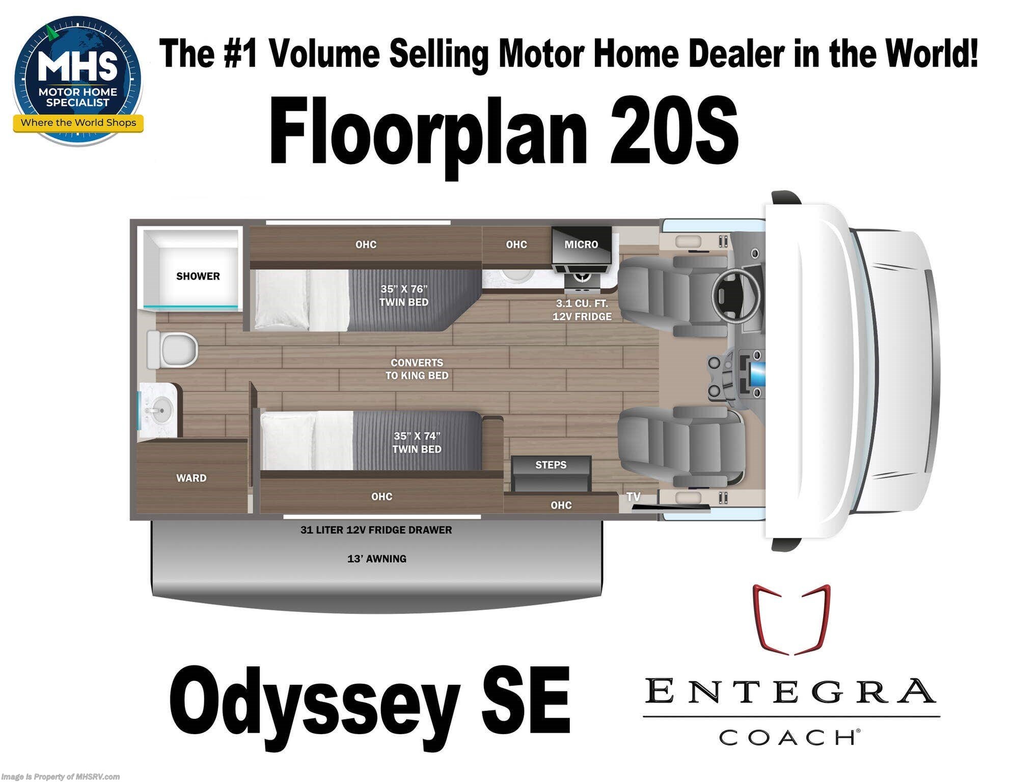 Floorplan of 2027 Entegra Coach Odyssey SE 20S