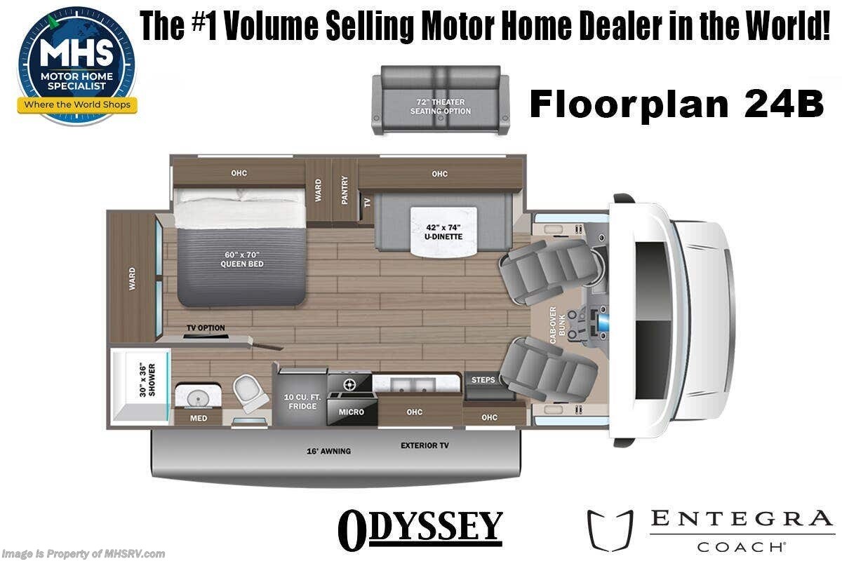 Floorplan of 2027 Entegra Coach Odyssey Esteem 24B
