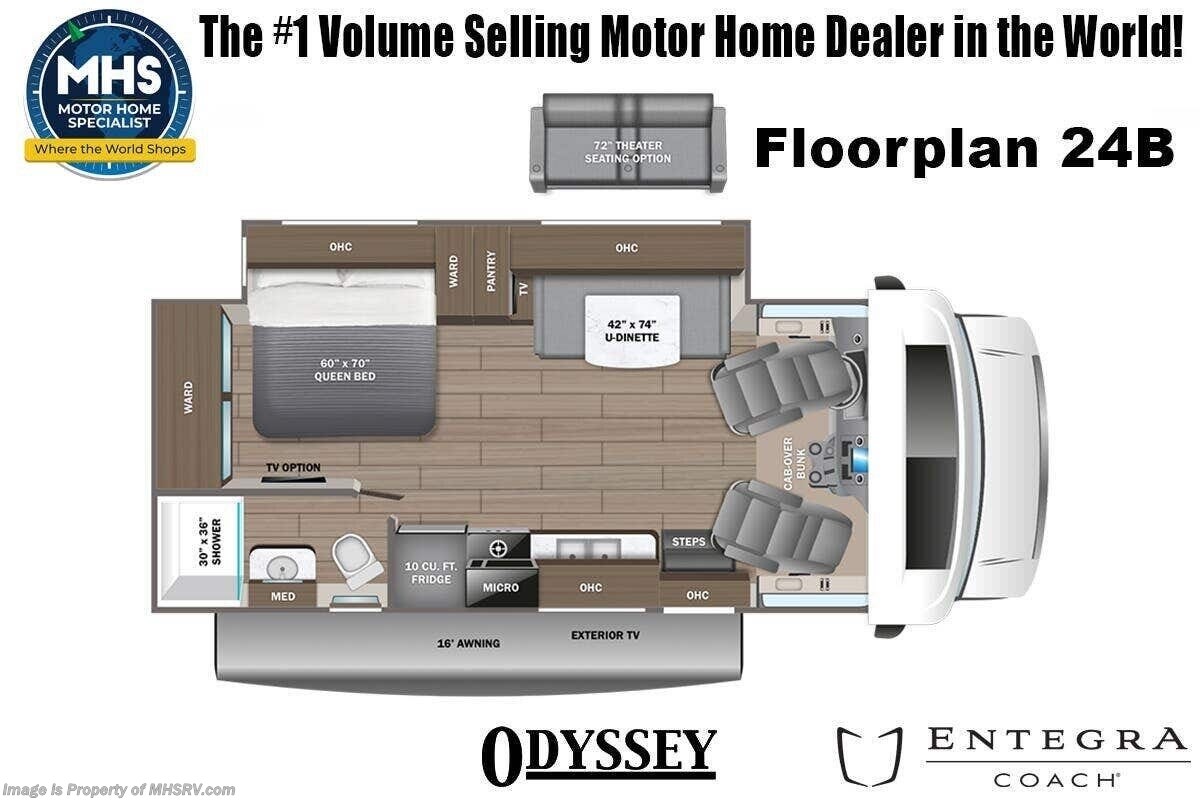 Floorplan of 2027 Entegra Coach Odyssey Esteem 24B