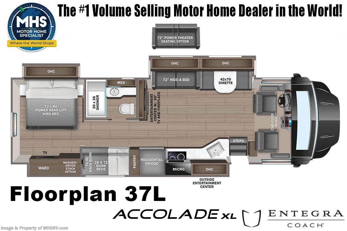 Floorplan of 2027 Entegra Coach Accolade XL 37L
