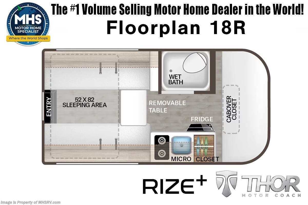 2027 Thor Motor Coach Rize+ 18R - New Class C For Sale by Motor Home Specialist in Alvarado, Texas