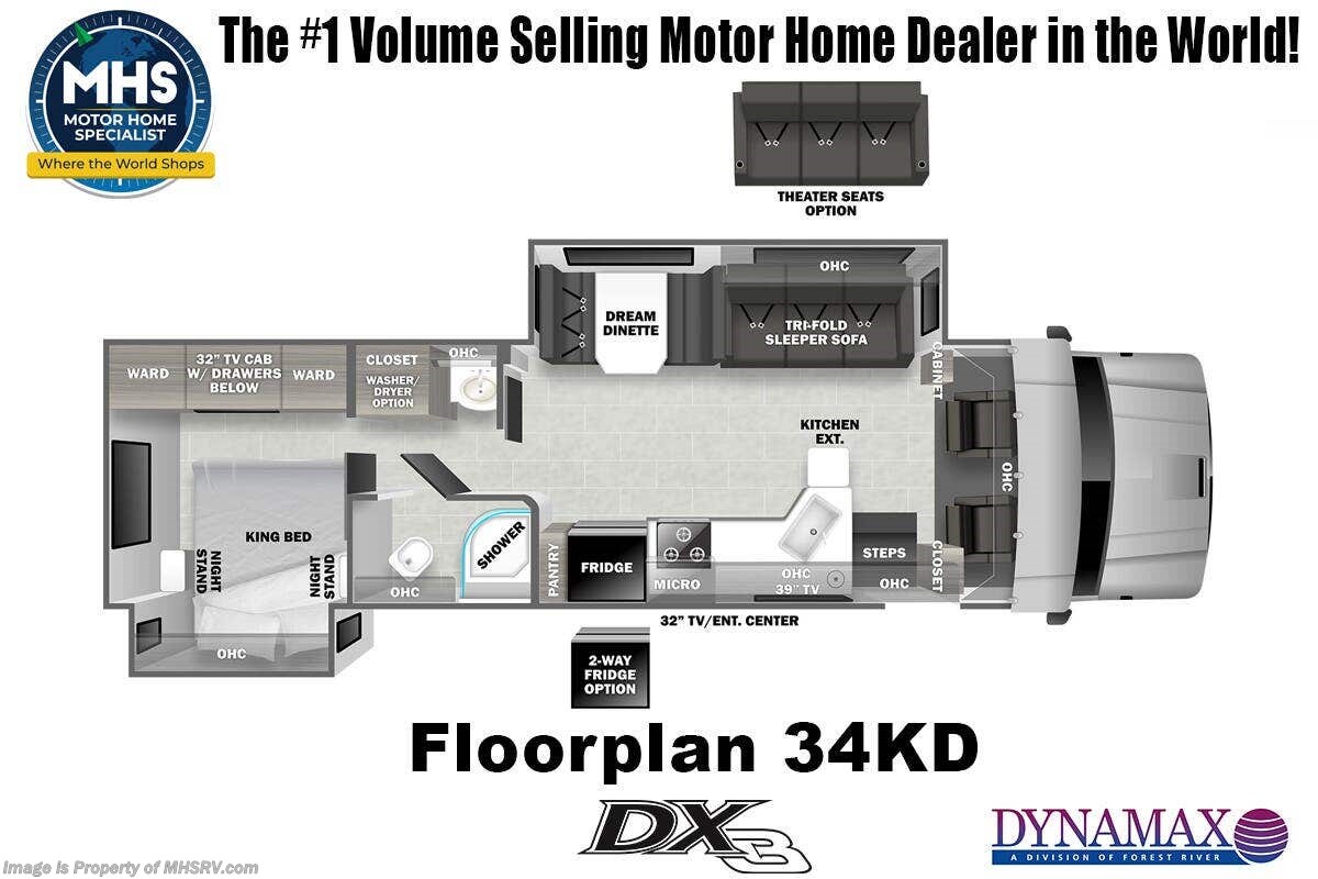 Floorplan of 2027 Dynamax Corp DX3 34KD