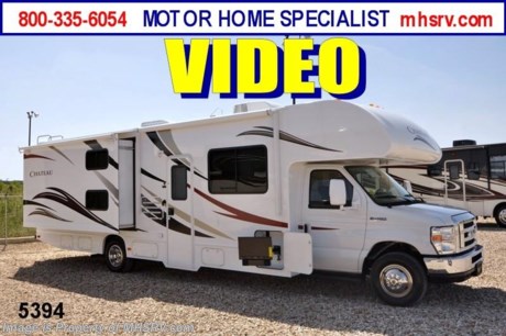&lt;a href=&quot;http://www.mhsrv.com/thor-motor-coach/&quot;&gt;&lt;img src=&quot;http://www.mhsrv.com/images/sold-thor.jpg&quot; width=&quot;383&quot; height=&quot;141&quot; border=&quot;0&quot; /&gt;&lt;/a&gt; Receive a $1,000 VISA Gift Card /OK 3/11/13/ + MHSRV Camper&#39;s Pkg. that includes a 32 inch LCD TV with Built in DVD Player, a Sony Play Station 3 with Blu-Ray capability, a GPS Navigation System, (4) Collapsible Chairs, a Large Collapsible Table, a Rolling Igloo Cooler, an Electric Grill and a Complete Grillers Utensil Set with purchase of this unit. Offer valid Jan. 2nd and ends Mar. 30th 2013. #1 Volume Selling Thor Motor Coach Dealer in the World. &lt;object width=&quot;400&quot; height=&quot;300&quot;&gt;&lt;param name=&quot;movie&quot; value=&quot;http://www.youtube.com/v/S7FvsC3Fiv4?version=3&amp;amp;hl=en_US&quot;&gt;&lt;/param&gt;&lt;param name=&quot;allowFullScreen&quot; value=&quot;true&quot;&gt;&lt;/param&gt;&lt;param name=&quot;allowscriptaccess&quot; value=&quot;always&quot;&gt;&lt;/param&gt;&lt;embed src=&quot;http://www.youtube.com/v/S7FvsC3Fiv4?version=3&amp;amp;hl=en_US&quot; type=&quot;application/x-shockwave-flash&quot; width=&quot;400&quot; height=&quot;300&quot; allowscriptaccess=&quot;always&quot; allowfullscreen=&quot;true&quot;&gt;&lt;/embed&gt;&lt;/object&gt; MSRP $101,776. New 2013 Thor Motor Coach Chateau Class C RV. Model 31A with Ford E-450 chassis &amp; Ford Triton V-10 engine. This BunkBed unit measures approximately 32 feet 2 inches in length. Optional equipment includes the Chateau graphics package, a LED TV on swivel, DVD, glazed wood package, leatherette driver&#39;s and passenger&#39;s charis, LED TV with DVD in bedroom, back up camera and monitor, (2) LCD TVs in bunk beds, convection/microwave, upgraded A/C, spare tire kit, heated remote exterior mirrors, outside shower, wheel liners, gas/electric water heater, second auxiliary battery, leatherette sofa, child saftey tether, Fantastic Fan, keyless cab entry, valve stem extenders, auto transfer switch &amp; heated holding tanks. The Chateau Class C RV has an incredible list of standard features for 2013 including power windows and locks, tinted coach glass, molded front cap, double door refrigerator, roof ladder, roof A/C unit, 4000 Onan Micro Quiet generator, slick fiberglass exterior, patio awning, full extension drawer glides, bedspread &amp; pillow shams and much more. FOR ADDITIONAL INFORMATION, BROCHURE, WINDOW STICKER, PHOTOS &amp; VIDEOS PLEASE VISIT MOTOR HOME SPECIALIST AT MHSRV .com or CALL 800-335-6054.At Motor Home Specialist we DO NOT charge any prep or orientation fees like you will find at other dealerships. All sale prices include a 200 point inspection, interior &amp; exterior wash &amp; detail of vehicle, a thorough coach orientation with an MHS technician, an RV Starter&#39;s kit, a nights stay in our delivery park featuring landscaped and covered pads with full hook-ups and much more! Read From Thousands of Testimonials at MHSRV .com and See What They Had to Say About Their Experience at Motor Home Specialist. WHY PAY MORE?...... WHY SETTLE FOR LESS?