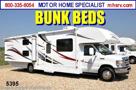 &lt;a href=&quot;http://www.mhsrv.com/thor-motor-coach/&quot;&gt;&lt;img src=&quot;http://www.mhsrv.com/images/sold-thor.jpg&quot; width=&quot;383&quot; height=&quot;141&quot; border=&quot;0&quot; /&gt;&lt;/a&gt;

&lt;object width=&quot;400&quot; height=&quot;300&quot;&gt;&lt;param name=&quot;movie&quot; value=&quot;http://www.youtube.com/v/SBqi8PKYWdo?version=3&amp;amp;hl=en_US&quot;&gt;&lt;/param&gt;&lt;param name=&quot;allowFullScreen&quot; value=&quot;true&quot;&gt;&lt;/param&gt;&lt;param name=&quot;allowscriptaccess&quot; value=&quot;always&quot;&gt;&lt;/param&gt;&lt;embed src=&quot;http://www.youtube.com/v/SBqi8PKYWdo?version=3&amp;amp;hl=en_US&quot; type=&quot;application/x-shockwave-flash&quot; width=&quot;400&quot; height=&quot;300&quot; allowscriptaccess=&quot;always&quot; allowfullscreen=&quot;true&quot;&gt;&lt;/embed&gt;&lt;/object&gt; /CA 8/24/12/ $2,000 VISA Gift Card with purchase, Plus a FREE 32 inch LCD TV with Built in DVD Player, a Sony Play Station 3 with Blu-Ray capability, a GPS Navigation System, (4) Collapsible Chairs, a Large Collapsible Table, a Rolling Igloo Cooler, an Electric Grill from Barbeques Galore and a Complete Grillers Utensil Set.  Offer Ends 8/31/12. #1 Volume Selling Thor Motor Coach Dealer in the World. &lt;object width=&quot;400&quot; height=&quot;300&quot;&gt;&lt;param name=&quot;movie&quot; value=&quot;http://www.youtube.com/v/_D_MrYPO4yY?version=3&amp;amp;hl=en_US&quot;&gt;&lt;/param&gt;&lt;param name=&quot;allowFullScreen&quot; value=&quot;true&quot;&gt;&lt;/param&gt;&lt;param name=&quot;allowscriptaccess&quot; value=&quot;always&quot;&gt;&lt;/param&gt;&lt;embed src=&quot;http://www.youtube.com/v/_D_MrYPO4yY?version=3&amp;amp;hl=en_US&quot; type=&quot;application/x-shockwave-flash&quot; width=&quot;400&quot; height=&quot;300&quot; allowscriptaccess=&quot;always&quot; allowfullscreen=&quot;true&quot;&gt;&lt;/embed&gt;&lt;/object&gt; MSRP $100,695. Visit MHSRV .com or Call 800-335-6054. You Won&#39;t Believe Our Everyday Sale Prices! New 2013 Thor Motor Coach Chateau Class C RV. Model 31A with Ford E-450 chassis &amp; Ford Triton V-10 engine. This Bunk Bed unit measures approximately 32 feet 2 inches in length. Optional equipment includes the Chateau graphics package, a LED TV on swivel, DVD, glazed wood package, leatherette driver&#39;s and passenger&#39;s charis, LED TV with DVD in bedroom, back up camera and monitor, (2) LCD TVs in bunk beds, convection/microwave, upgraded A/C, spare tire kit, heated remote exterior mirrors, outside shower, wheel liners, gas/electric water heater, second auxiliary battery, leatherette sofa, child saftey tether, Fantastic Fan, keyless cab entry, valve stem extenders, auto transfer switch &amp; heated holding tanks. The Chateau Class C RV has an incredible list of standard features for 2013 including power windows and locks, tinted coach glass, molded front cap, double door refrigerator, roof ladder, roof A/C unit, 4000 Onan Micro Quiet generator, slick fiberglass exterior, patio awning, full extension drawer glides, bedspread &amp; pillow shams and much more. FOR ADDITIONAL INFORMATION, BROCHURE, WINDOW STICKER, PHOTOS &amp; VIDEOS PLEASE VISIT MOTOR HOME SPECIALIST AT MHSRV .com or CALL 800-335-6054.