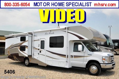 &lt;a href=&quot;http://www.mhsrv.com/thor-motor-coach/&quot;&gt;&lt;img src=&quot;http://www.mhsrv.com/images/sold-thor.jpg&quot; width=&quot;383&quot; height=&quot;141&quot; border=&quot;0&quot; /&gt;&lt;/a&gt;

$1,000 VISA Gift Card + /MT 5/13/13/ MHSRV Camper&#39;s Pkg. with purchase of this unit. Pkg. includes a 32 inch LCD TV with Built in DVD Player, a Sony Play Station 3 with Blu-Ray capability, a GPS Navigation System, (4) Collapsible Chairs, a Large Collapsible Table, a Rolling Igloo Cooler, an Electric Grill and a Complete Grillers Utensil Set. Offer ends June 29th, 2013. #1 Volume Selling Thor Motor Coach Dealer in the World. &lt;object width=&quot;400&quot; height=&quot;300&quot;&gt;&lt;param name=&quot;movie&quot; value=&quot;http://www.youtube.com/v/S7FvsC3Fiv4?version=3&amp;amp;hl=en_US&quot;&gt;&lt;/param&gt;&lt;param name=&quot;allowFullScreen&quot; value=&quot;true&quot;&gt;&lt;/param&gt;&lt;param name=&quot;allowscriptaccess&quot; value=&quot;always&quot;&gt;&lt;/param&gt;&lt;embed src=&quot;http://www.youtube.com/v/S7FvsC3Fiv4?version=3&amp;amp;hl=en_US&quot; type=&quot;application/x-shockwave-flash&quot; width=&quot;400&quot; height=&quot;300&quot; allowscriptaccess=&quot;always&quot; allowfullscreen=&quot;true&quot;&gt;&lt;/embed&gt;&lt;/object&gt; MSRP $103,320. New 2013 Thor Motor Coach Four Winds Class C RV. Model 31A with Ford E-450 chassis &amp; Ford Triton V-10 engine. This Bunkhouse unit measures approximately 32 feet 2 inches in length. Optional equipment includes the Autumn Maple partial paint package, LED TV on swivel, DVD, glazed wood package, leatherette driver&#39;s and passenger&#39;s charis, LED TV with DVD in bedroom, back up camera and monitor, (2) LCD TVs in bunk beds, convection/microwave, upgraded A/C, spare tire kit, heated remote exterior mirrors, outside shower, wheel liners, gas/electric water heater, second auxiliary battery, leatherette sofa, child saftey tether, Fantastic Fan, keyless cab entry, valve stem extenders, auto transfer switch &amp; heated holding tanks. The Four Winds Class C RV has an incredible list of standard features for 2013 including power windows and locks, tinted coach glass, molded front cap, double door refrigerator, roof ladder, roof A/C unit, 4000 Onan Micro Quiet generator, slick fiberglass exterior, patio awning, full extension drawer glides, bedspread &amp; pillow shams and much more. FOR ADDITIONAL INFORMATION, BROCHURE, WINDOW STICKER, PHOTOS &amp; VIDEOS PLEASE VISIT MOTOR HOME SPECIALIST AT MHSRV .com or CALL 800-335-6054. At Motor Home Specialist we DO NOT charge any prep or orientation fees like you will find at other dealerships. All sale prices include a 200 point inspection, interior &amp; exterior wash &amp; detail of vehicle, a thorough coach orientation with an MHS technician, an RV Starter&#39;s kit, a nights stay in our delivery park featuring landscaped and covered pads with full hook-ups and much more! Read From Thousands of Testimonials at MHSRV .com and See What They Had to Say About Their Experience at Motor Home Specialist. WHY PAY MORE?...... WHY SETTLE FOR LESS?