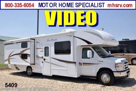 &lt;a href=&quot;http://www.mhsrv.com/thor-motor-coach/&quot;&gt;&lt;img src=&quot;http://www.mhsrv.com/images/sold-thor.jpg&quot; width=&quot;383&quot; height=&quot;141&quot; border=&quot;0&quot; /&gt;&lt;/a&gt; Receive a $1,000 VISA Gift Card /TX 3/29/13/ + MHSRV Camper&#39;s Pkg. that includes a 32 inch LCD TV with Built in DVD Player, a Sony Play Station 3 with Blu-Ray capability, a GPS Navigation System, (4) Collapsible Chairs, a Large Collapsible Table, a Rolling Igloo Cooler, an Electric Grill and a Complete Grillers Utensil Set with purchase of this unit. Offer valid Jan. 2nd and ends Mar. 30th 2013. #1 Volume Selling Thor Motor Coach Dealer in the World. &lt;object width=&quot;400&quot; height=&quot;300&quot;&gt;&lt;param name=&quot;movie&quot; value=&quot;http://www.youtube.com/v/S7FvsC3Fiv4?version=3&amp;amp;hl=en_US&quot;&gt;&lt;/param&gt;&lt;param name=&quot;allowFullScreen&quot; value=&quot;true&quot;&gt;&lt;/param&gt;&lt;param name=&quot;allowscriptaccess&quot; value=&quot;always&quot;&gt;&lt;/param&gt;&lt;embed src=&quot;http://www.youtube.com/v/S7FvsC3Fiv4?version=3&amp;amp;hl=en_US&quot; type=&quot;application/x-shockwave-flash&quot; width=&quot;400&quot; height=&quot;300&quot; allowscriptaccess=&quot;always&quot; allowfullscreen=&quot;true&quot;&gt;&lt;/embed&gt;&lt;/object&gt;  MSRP $101,776. New 2013 Thor Motor Coach Four Winds Class C RV. Model 31A with Ford E-450 chassis &amp; Ford Triton V-10 engine. This Bunk Bed unit measures approximately 32 feet 2 inches in length. Optional equipment includes the Four Winds graphics package, LED TV on swivel, DVD, exterior entertainment center, automatic elctric awning, glazed wood package, leatherette driver&#39;s and passenger&#39;s charis, LED TV with DVD in bedroom, back up camera and monitor, (2) LCD TVs in bunk beds, convection/microwave, upgraded A/C, spare tire kit, heated remote exterior mirrors, outside shower, wheel liners, gas/electric water heater, second auxiliary battery, leatherette sofa, child saftey tether, Fantastic Fan, keyless cab entry, valve stem extenders, auto transfer switch &amp; heated holding tanks. The Four Winds Class C RV has an incredible list of standard features for 2013 including power windows and locks, tinted coach glass, molded front cap, double door refrigerator, roof ladder, roof A/C unit, 4000 Onan Micro Quiet generator, slick fiberglass exterior, patio awning, full extension drawer glides, bedspread &amp; pillow shams and much more. FOR ADDITIONAL INFORMATION, BROCHURE, WINDOW STICKER, PHOTOS &amp; VIDEOS PLEASE VISIT MOTOR HOME SPECIALIST AT MHSRV .com or CALL 800-335-6054. At Motor Home Specialist we DO NOT charge any prep or orientation fees like you will find at other dealerships. All sale prices include a 200 point inspection, interior &amp; exterior wash &amp; detail of vehicle, a thorough coach orientation with an MHS technician, an RV Starter&#39;s kit, a nights stay in our delivery park featuring landscaped and covered pads with full hook-ups and much more! Read From Thousands of Testimonials at MHSRV .com and See What They Had to Say About Their Experience at Motor Home Specialist. WHY PAY MORE?...... WHY SETTLE FOR LESS?