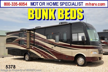 &lt;a href=&quot;http://www.mhsrv.com/thor-motor-coach/&quot;&gt;&lt;img src=&quot;http://www.mhsrv.com/images/sold-thor.jpg&quot; width=&quot;383&quot; height=&quot;141&quot; border=&quot;0&quot; /&gt;&lt;/a&gt; EMERGENCY 911 Inventory Reduction Sale Unit! /OK 6/24/13/ DRASTICALLY REDUCED to Make Room for Over 500 New 2014 Models on Order! Don&#39;t hesitate! When it&#39;s gone.......it&#39;s GONE! PLUS!!!! $1,000 VISA Gift Card + MHSRV Camper&#39;s Pkg. with purchase of this unit. Pkg. includes a 32 inch LCD TV with Built in DVD Player, a Sony Play Station 3 with Blu-Ray capability, a GPS Navigation System, (4) Collapsible Chairs, a Large Collapsible Table, a Rolling Igloo Cooler, an Electric Grill and a Complete Grillers Utensil Set. Offer ends June 29th, 2013. &lt;object width=&quot;400&quot; height=&quot;300&quot;&gt;&lt;param name=&quot;movie&quot; value=&quot;http://www.youtube.com/v/_D_MrYPO4yY?version=3&amp;amp;hl=en_US&quot;&gt;&lt;/param&gt;&lt;param name=&quot;allowFullScreen&quot; value=&quot;true&quot;&gt;&lt;/param&gt;&lt;param name=&quot;allowscriptaccess&quot; value=&quot;always&quot;&gt;&lt;/param&gt;&lt;embed src=&quot;http://www.youtube.com/v/_D_MrYPO4yY?version=3&amp;amp;hl=en_US&quot; type=&quot;application/x-shockwave-flash&quot; width=&quot;400&quot; height=&quot;300&quot; allowscriptaccess=&quot;always&quot; allowfullscreen=&quot;true&quot;&gt;&lt;/embed&gt;&lt;/object&gt; #1 THOR MOTOR COACH DEALER IN AMERICA! MSRP $132,228. New 2013 Thor Motor Coach Daybreak. Model 34BD. This RV measures approximately 35 feet 6 inches in length and features (2) slide-out rooms as well as bunk beds. Optional equipment includes a Luxury Cherry wood package, Crossfire full body paint exterior, bedroom LCD TV, rear ducted A/C, Onan 5500 Marquis Gold generator, dual 6-volt batteries, 50 amp service, gas/electric water heater and dual pane glass. The 2013 Daybreak also features a V-10 Ford, one piece windshield, front roof A/C unit, LCD TV, electric awning and much more. FOR ADDITIONAL INFORMATION, VIDEO, MSRP, BROCHURE, PHOTOS &amp; MORE PLEASE CALL 800-335-6054 or VISIT MHSRV .com At Motor Home Specialist we DO NOT charge any prep or orientation fees like you will find at other dealerships. All sale prices include a 200 point inspection, interior &amp; exterior wash &amp; detail of vehicle, a thorough coach orientation with an MHS technician, an RV Starter&#39;s kit, a nights stay in our delivery park featuring landscaped and covered pads with full hook-ups and much more! Read From Thousands of Testimonials at MHSRV .com and See What They Had to Say About Their Experience at Motor Home Specialist. WHY PAY MORE?...... WHY SETTLE FOR LESS?