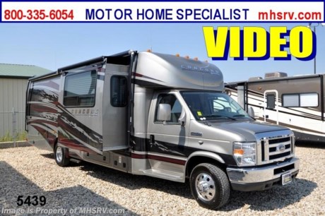 &lt;a href=&quot;http://www.mhsrv.com/coachmen-rv/&quot;&gt;&lt;img src=&quot;http://www.mhsrv.com/images/sold-coachmen.jpg&quot; width=&quot;383&quot; height=&quot;141&quot; border=&quot;0&quot; /&gt;&lt;/a&gt; Receive a $1,000 VISA Gift Card /MT 3/18/13/ + MHSRV Camper&#39;s Pkg. that includes a 32 inch LCD TV with Built in DVD Player, a Sony Play Station 3 with Blu-Ray capability, a GPS Navigation System, (4) Collapsible Chairs, a Large Collapsible Table, a Rolling Igloo Cooler, an Electric Grill and a Complete Grillers Utensil Set with purchase of this unit. Offer valid Jan. 2nd and ends Mar. 30th 2013. &lt;object width=&quot;400&quot; height=&quot;300&quot;&gt;&lt;param name=&quot;movie&quot; value=&quot;http://www.youtube.com/v/6cV1fU8yO8Q?version=3&amp;amp;hl=en_US&quot;&gt;&lt;/param&gt;&lt;param name=&quot;allowFullScreen&quot; value=&quot;true&quot;&gt;&lt;/param&gt;&lt;param name=&quot;allowscriptaccess&quot; value=&quot;always&quot;&gt;&lt;/param&gt;&lt;embed src=&quot;http://www.youtube.com/v/6cV1fU8yO8Q?version=3&amp;amp;hl=en_US&quot; type=&quot;application/x-shockwave-flash&quot; width=&quot;400&quot; height=&quot;300&quot; allowscriptaccess=&quot;always&quot; allowfullscreen=&quot;true&quot;&gt;&lt;/embed&gt;&lt;/object&gt;  MSRP $124,068. New 2013 Coachmen Concord 300TS w/3 Slide-out rooms. This luxury Class C RV measures approximately 30ft. 10in. Options include aluminum wheels, automatic satellite, leveling jacks, full body paint upgrade, Brazilian cherry wood package, Onan 4000 generator, LCD TV with DVD in bedroom, 2nd auxiliary battery, power entrance step, 3-camera monitoring system, removable carpet set, satellite ready radio, power mirrors with heat, heated tanks, tank gate valves, exterior entertainment center, Travel Easy Roadside assistance, hitch &amp; wire, high gloss fiberglass sidewalls &amp; large LCD TV with speakers. A few standard features include the Ford E-450 super duty chassis, Ride-Rite air assist suspension system, exterior speakers &amp; the Azdel super light composite sidewalls. Motor Home Specialist is the largest volume selling motor home dealer in the world with 1 location! FOR ADDITIONAL PHOTOS, DETAILS, BROCHURE, FACTORY WINDOW STICKER, VIDEOS and more please visit MHSRV .com or call 800-335-6054. At Motor Home Specialist we DO NOT charge any prep or orientation fees like you will find at other dealerships. All sale prices include a 200 point inspection, interior &amp; exterior wash &amp; detail of vehicle, a thorough coach orientation with an MHS technician, an RV Starter&#39;s kit, a nights stay in our delivery park featuring landscaped and covered pads with full hook-ups and much more! Read From Thousands of Testimonials at MHSRV .com and See What They Had to Say About Their Experience at Motor Home Specialist. WHY PAY MORE?...... WHY SETTLE FOR LESS?