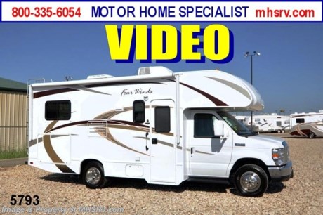 &lt;a href=&quot;http://www.mhsrv.com/thor-motor-coach/&quot;&gt;&lt;img src=&quot;http://www.mhsrv.com/images/sold-thor.jpg&quot; width=&quot;383&quot; height=&quot;141&quot; border=&quot;0&quot; /&gt;&lt;/a&gt; Close Out Price at MHSRV .com + $2,000 Visa Gift Card with Purchase &amp; MHSRV will donate $1,000 to Cook Children&#39;s Hospital Starting Oct. 16th - Dec. 29th, 2012. Call 800-335-6054 or Visit MHSRV.com for Our Year End Close Out Price! /TX 12/3/12/ &lt;object width=&quot;400&quot; height=&quot;300&quot;&gt;&lt;param name=&quot;movie&quot; value=&quot;http://www.youtube.com/v/S7FvsC3Fiv4?version=3&amp;amp;hl=en_US&quot;&gt;&lt;/param&gt;&lt;param name=&quot;allowFullScreen&quot; value=&quot;true&quot;&gt;&lt;/param&gt;&lt;param name=&quot;allowscriptaccess&quot; value=&quot;always&quot;&gt;&lt;/param&gt;&lt;embed src=&quot;http://www.youtube.com/v/S7FvsC3Fiv4?version=3&amp;amp;hl=en_US&quot; type=&quot;application/x-shockwave-flash&quot; width=&quot;400&quot; height=&quot;300&quot; allowscriptaccess=&quot;always&quot; allowfullscreen=&quot;true&quot;&gt;&lt;/embed&gt;&lt;/object&gt;  MSRP $78,486. New 2013 Thor Motor Coach Four Winds Class C RV. Model 22E with Ford E-350 chassis &amp; Ford Triton V-10 engine. This unit measures approximately 23 feet 11 inches in length. Optional equipment includes the Four Winds graphics package, LED TV with DVD player, glazed wood package, wheel liners,back-up monitor, convection microwave, deluxe heated remote mirrors, outside shower, gas/electric water heater, secondary auxiliary battery, valve stem extenders, keyless entry, Fantastic Fan, power patio awning,leatherette driver &amp; passenger chairs, spare tire, auto transfer switch &amp; heated holding tanks. The Four Winds Class C RV has an incredible list of standard features for 2013 including Mega exterior storage, power windows and locks, U-shaped dinette/sleeper with seat belts, tinted coach glass, molded front cap, double door refrigerator, skylight, roof ladder, roof A/C unit, 4000 Onan Micro Quiet generator, slick fiberglass exterior, patio awning, full extension drawer glides, bedspread &amp; pillow shams and much more. FOR ADDITIONAL INFORMATION, BROCHURE, WINDOW STICKER, PHOTOS &amp; VIDEOS PLEASE VISIT MOTOR HOME SPECIALIST AT MHSRV .com or CALL 800-335-6054.