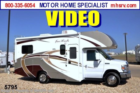&lt;a href=&quot;http://www.mhsrv.com/thor-motor-coach/&quot;&gt;&lt;img src=&quot;http://www.mhsrv.com/images/sold-thor.jpg&quot; width=&quot;383&quot; height=&quot;141&quot; border=&quot;0&quot; /&gt;&lt;/a&gt; YEAR END CLOSE OUT! Best Prices of the Year + $2,000 Visa Gift Card with Purchase &amp; MHSRV will donate $1,000 to Cook Children&#39;s Hospital Starting Oct. 16th - Dec. 29th, 2012. Call 800-335-6054 or Visit MHSRV.com for Our Year End Close Out Price! /TX 11/14/12/ &lt;object width=&quot;400&quot; height=&quot;300&quot;&gt;&lt;param name=&quot;movie&quot; value=&quot;http://www.youtube.com/v/S7FvsC3Fiv4?version=3&amp;amp;hl=en_US&quot;&gt;&lt;/param&gt;&lt;param name=&quot;allowFullScreen&quot; value=&quot;true&quot;&gt;&lt;/param&gt;&lt;param name=&quot;allowscriptaccess&quot; value=&quot;always&quot;&gt;&lt;/param&gt;&lt;embed src=&quot;http://www.youtube.com/v/S7FvsC3Fiv4?version=3&amp;amp;hl=en_US&quot; type=&quot;application/x-shockwave-flash&quot; width=&quot;400&quot; height=&quot;300&quot; allowscriptaccess=&quot;always&quot; allowfullscreen=&quot;true&quot;&gt;&lt;/embed&gt;&lt;/object&gt; MSRP $81,111. New 2013 Thor Motor Coach Four Winds Class C RV. Model 22E with Ford E-350 chassis &amp; Ford Triton V-10 engine. This unit measures approximately 23 feet 11 inches in length. Optional equipment includes the Autumn Maple partial paint, LED TV with DVD player, glazed wood package, wheel liners,back-up monitor, convection microwave, deluxe heated remote mirrors, outside shower, gas/electric water heater, secondary auxiliary battery, valve stem extenders, keyless entry, Fantastic Fan, power patio awning,leatherette driver &amp; passenger chairs, spare tire, auto transfer switch &amp; heated holding tanks. The Four Winds Class C RV has an incredible list of standard features for 2013 including Mega exterior storage, power windows and locks, U-shaped dinette/sleeper with seat belts, tinted coach glass, molded front cap, double door refrigerator, skylight, roof ladder, roof A/C unit, 4000 Onan Micro Quiet generator, slick fiberglass exterior, patio awning, full extension drawer glides, bedspread &amp; pillow shams and much more. FOR ADDITIONAL INFORMATION, BROCHURE, WINDOW STICKER, PHOTOS &amp; VIDEOS PLEASE VISIT MOTOR HOME SPECIALIST AT MHSRV .com or CALL 800-335-6054.