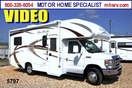 &lt;a href=&quot;http://www.mhsrv.com/thor-motor-coach/&quot;&gt;&lt;img src=&quot;http://www.mhsrv.com/images/sold-thor.jpg&quot; width=&quot;383&quot; height=&quot;141&quot; border=&quot;0&quot; /&gt;&lt;/a&gt; Close Out Price at MHSRV .com /TX 12/28/12/ + $2,000 Visa Gift Card with Purchase &amp; MHSRV will donate $1,000 to Cook Children&#39;s Hospital Starting Oct. 16th - Dec. 29th, 2012. Call 800-335-6054 or Visit MHSRV.com for Our Year End Close Out Price! &lt;object width=&quot;400&quot; height=&quot;300&quot;&gt;&lt;param name=&quot;movie&quot; value=&quot;http://www.youtube.com/v/S7FvsC3Fiv4?version=3&amp;amp;hl=en_US&quot;&gt;&lt;/param&gt;&lt;param name=&quot;allowFullScreen&quot; value=&quot;true&quot;&gt;&lt;/param&gt;&lt;param name=&quot;allowscriptaccess&quot; value=&quot;always&quot;&gt;&lt;/param&gt;&lt;embed src=&quot;http://www.youtube.com/v/S7FvsC3Fiv4?version=3&amp;amp;hl=en_US&quot; type=&quot;application/x-shockwave-flash&quot; width=&quot;400&quot; height=&quot;300&quot; allowscriptaccess=&quot;always&quot; allowfullscreen=&quot;true&quot;&gt;&lt;/embed&gt;&lt;/object&gt;  MSRP $75,437. New 2013 Thor Motor Coach Four Winds Class C RV. Model 22E with Ford E-350 chassis &amp; Ford Triton V-10 engine. This unit measures approximately 23 feet 11 inches in length. Optional equipment includes the Four Winds graphics package, LED TV with DVD player, glazed wood package, wheel liners, leatherette driver &amp; passenger chairs, auto transfer switch &amp; heated holding tanks. The Four Winds Class C RV has an incredible list of standard features for 2013 including Mega exterior storage, power windows and locks, U-shaped dinette/sleeper with seat belts, tinted coach glass, molded front cap, double door refrigerator, skylight, roof ladder, roof A/C unit, 4000 Onan Micro Quiet generator, slick fiberglass exterior, patio awning, full extension drawer glides, bedspread &amp; pillow shams and much more. FOR ADDITIONAL INFORMATION, BROCHURE, WINDOW STICKER, PHOTOS &amp; VIDEOS PLEASE VISIT MOTOR HOME SPECIALIST AT MHSRV .com or CALL 800-335-6054.
