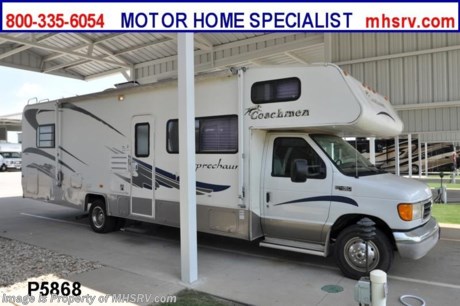 &lt;a href=&quot;http://www.mhsrv.com/coachmen-rv/&quot;&gt;&lt;img src=&quot;http://www.mhsrv.com/images/sold-coachmen.jpg&quot; width=&quot;383&quot; height=&quot;141&quot; border=&quot;0&quot; /&gt;&lt;/a&gt; Used Coachmen RV /TX 10/4/12/  2004 Coachmen Leprechaun (317KS) with slide out and 69,023 miles. This RV is approximately 31 in length with a 6.8L Ford engine, 4 speed Ford transmission, Ford 450 chassis, 3.6KW Onan gas generator, 3500 lb. hitch, Ride-Rite air assist, power patio awning, ducted roof A/C and 2 TVs. . For complete details visit Motor Home Specialist at MHSRV .com or 800-335-6054.
