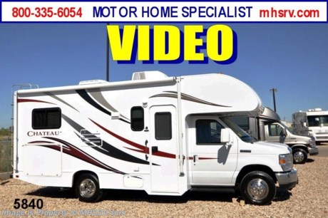 &lt;a href=&quot;http://www.mhsrv.com/thor-motor-coach/&quot;&gt;&lt;img src=&quot;http://www.mhsrv.com/images/sold-thor.jpg&quot; width=&quot;383&quot; height=&quot;141&quot; border=&quot;0&quot; /&gt;&lt;/a&gt; Receive a $1,000 VISA Gift Card /TX 3/2/13/ + MHSRV Camper&#39;s Pkg. that includes a 32 inch LCD TV with Built in DVD Player, a Sony Play Station 3 with Blu-Ray capability, a GPS Navigation System, (4) Collapsible Chairs, a Large Collapsible Table, a Rolling Igloo Cooler, an Electric Grill and a Complete Grillers Utensil Set with purchase of this unit. Offer valid Jan. 2nd and ends Mar. 30th 2013.  &lt;object width=&quot;400&quot; height=&quot;300&quot;&gt;&lt;param name=&quot;movie&quot; value=&quot;http://www.youtube.com/v/S7FvsC3Fiv4?version=3&amp;amp;hl=en_US&quot;&gt;&lt;/param&gt;&lt;param name=&quot;allowFullScreen&quot; value=&quot;true&quot;&gt;&lt;/param&gt;&lt;param name=&quot;allowscriptaccess&quot; value=&quot;always&quot;&gt;&lt;/param&gt;&lt;embed src=&quot;http://www.youtube.com/v/S7FvsC3Fiv4?version=3&amp;amp;hl=en_US&quot; type=&quot;application/x-shockwave-flash&quot; width=&quot;400&quot; height=&quot;300&quot; allowscriptaccess=&quot;always&quot; allowfullscreen=&quot;true&quot;&gt;&lt;/embed&gt;&lt;/object&gt; MSRP $75,437. New 2013 Thor Motor Coach Chateau Class C RV. Model 22E with Ford E-350 chassis &amp; Ford Triton V-10 engine. This unit measures approximately 23 feet 11 inches in length. Optional equipment includes the Chateau graphics package, LED TV with DVD player, glazed wood package, wheel liners, leatherette driver &amp; passenger chairs, auto transfer switch &amp; heated holding tanks. The Chateau Class C RV has an incredible list of standard features for 2013 including Mega exterior storage, power windows and locks, U-shaped dinette/sleeper with seat belts, tinted coach glass, molded front cap, double door refrigerator, skylight, roof ladder, roof A/C unit, 4000 Onan Micro Quiet generator, slick fiberglass exterior, patio awning, full extension drawer glides, bedspread &amp; pillow shams and much more. FOR ADDITIONAL INFORMATION, BROCHURE, WINDOW STICKER, PHOTOS &amp; VIDEOS PLEASE VISIT MOTOR HOME SPECIALIST AT MHSRV .com or CALL 800-335-6054.At Motor Home Specialist we DO NOT charge any prep or orientation fees like you will find at other dealerships. All sale prices include a 200 point inspection, interior &amp; exterior wash &amp; detail of vehicle, a thorough coach orientation with an MHS technician, an RV Starter&#39;s kit, a nights stay in our delivery park featuring landscaped and covered pads with full hook-ups and much more! Read From Thousands of Testimonials at MHSRV .com and See What They Had to Say About Their Experience at Motor Home Specialist. WHY PAY MORE?...... WHY SETTLE FOR LESS?